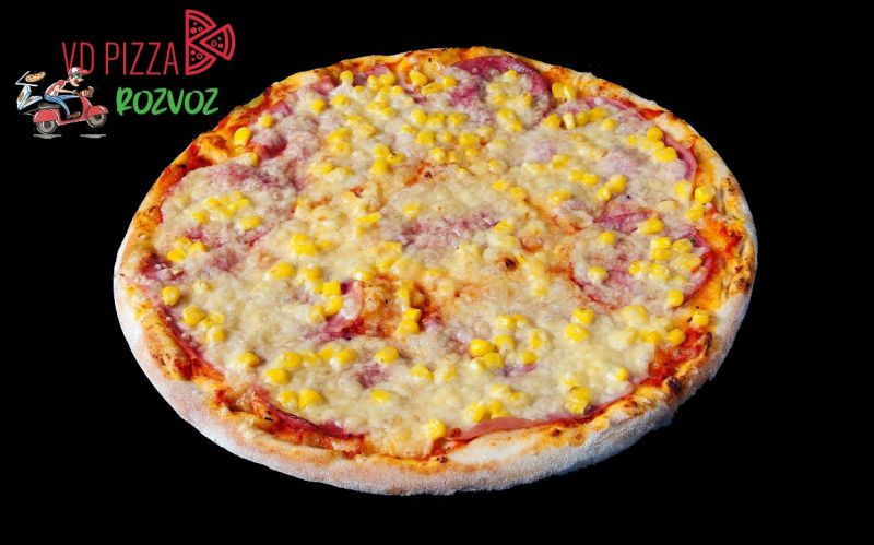 VDPizza Šternberk - 6. RIMINI - (šunka, salám, kukuřice, sýr)