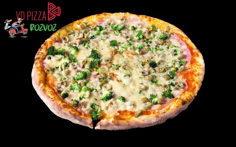 VDPizza Šternberk - 10. MADONA - (šunka, brokolice, zelené olivy, sýr)