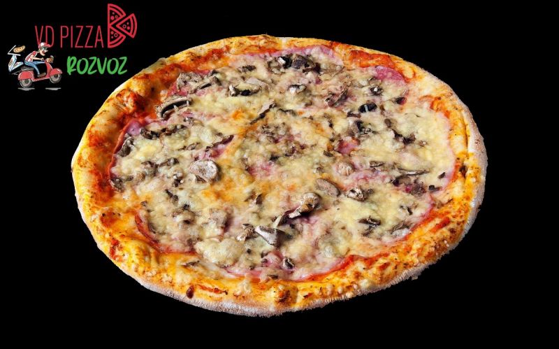 VDPizza Šternberk - 17. GENEROSA - (mozzarela, šunka, salám, žampiony, sýr)