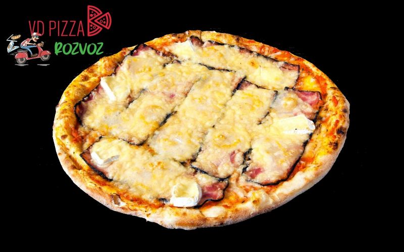 VDPizza Šternberk - 23. BESTIALE - (slanina, tvarůžky, hermelín, cibule, sýr)