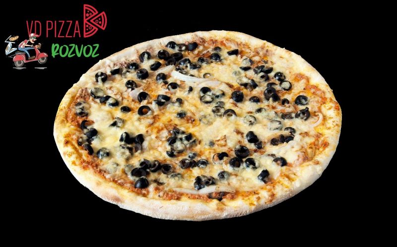VDPizza Šternberk - 32. TONNO A CIPOLA - (tuňák, cibule, černé olivy, sýr)