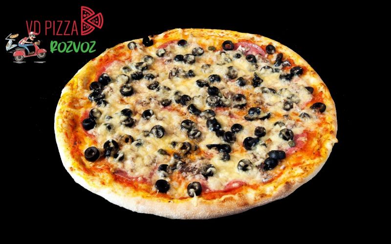 VDPizza Šternberk - 33. ROMANA - (salám, černé olivy, kapary, sardinky, sýr)